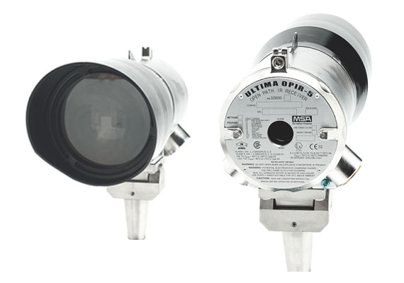 Get continuous monitoring of methane, propane, and other combustible gases with this open path infrared detector. Provides 4-20 mA analog signals, as well as digital display and relay contacts. Digital display and adjustable mounting arms ensure easy alignment. Factory calibrated for low-maintenance operation.